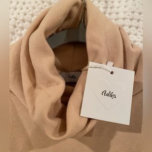 NEW tan cowel neck cropped sweatshirt